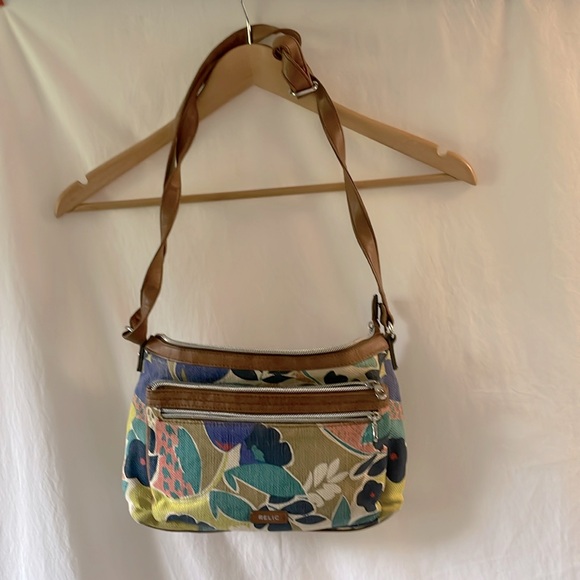 Relic Handbags - Relic canvas floral crossbody purse
